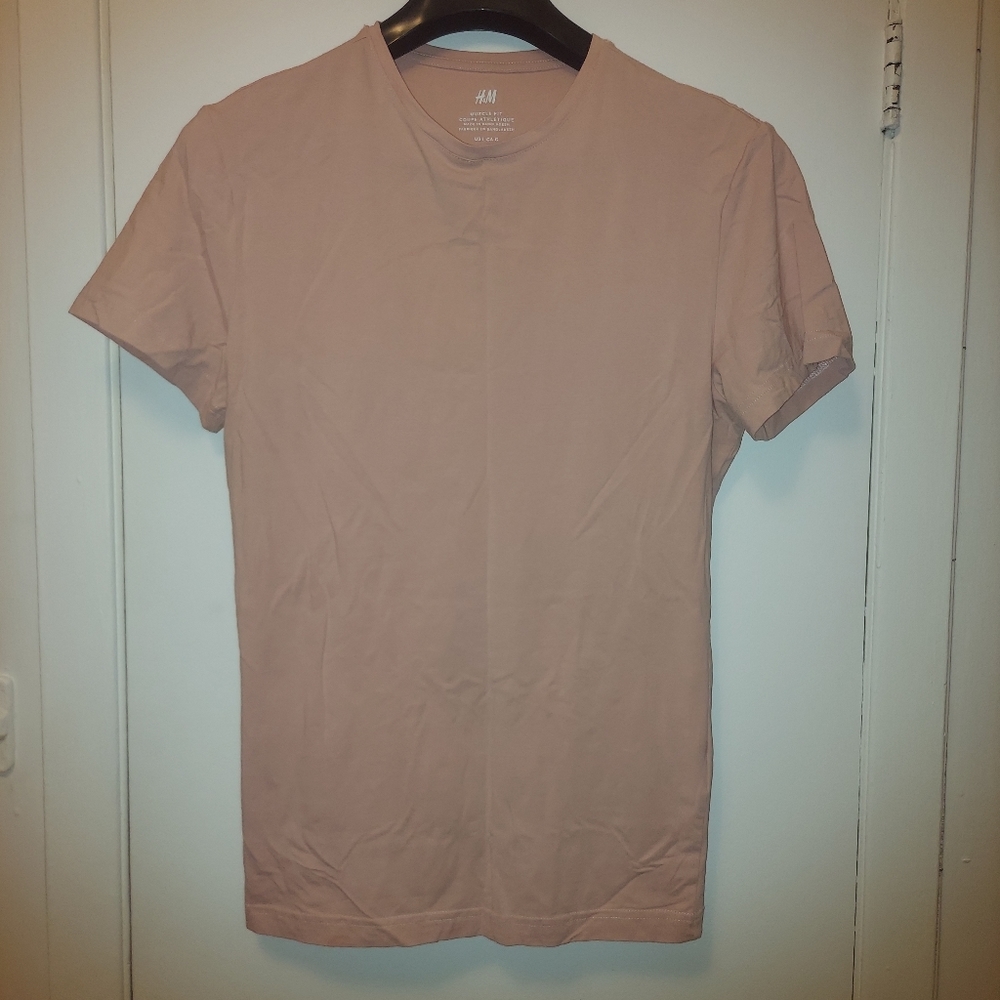 H&M Pink Salmon Short Sleeve T-shirt Tee Shirt Top Pink size L